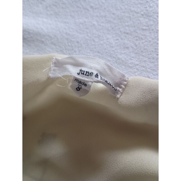 Floral Peasant Top SMALL Cottagecore Bell Sheer Sleeve Blouse Romantic Coquette - Picture 7 of 9